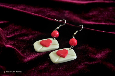 Сережки "Любовний лист"